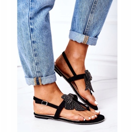 Sandales Japonaises Avec Un Noeud Lu Boo Noir le noir 3