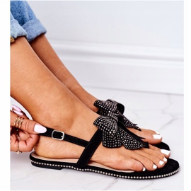 Sandales Japonaises Avec Un Noeud Lu Boo Noir le noir 1