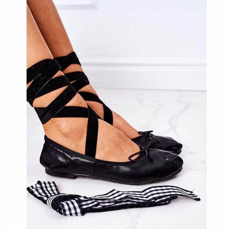 Ballerines nouées noires Lu Boo le noir 1