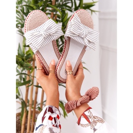 PS1 Pantoufles En Caoutchouc Avec Nœud Gabriell Blanc 1