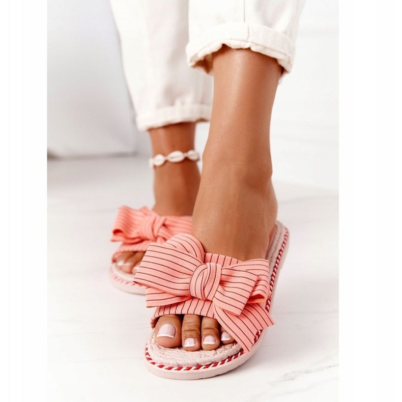 PS1 Pantoufles En Caoutchouc Avec Un Nœud Gabriell Rose 2