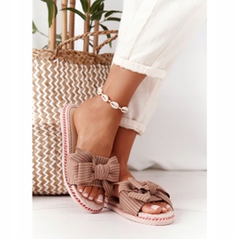 PS1 Chaussons Gabriell Marron En Caoutchouc Avec Un Nœud brun 4