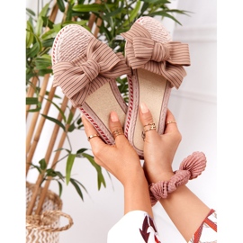 PS1 Chaussons Gabriell Marron En Caoutchouc Avec Un Nœud brun 5