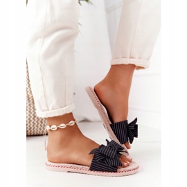 PS1 Chaussons Gabriell Noirs En Caoutchouc Avec Un Nœud le noir 3