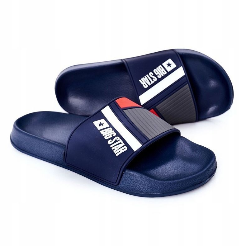 Chaussons pour hommes Big Star HH174837 bleu marine 2