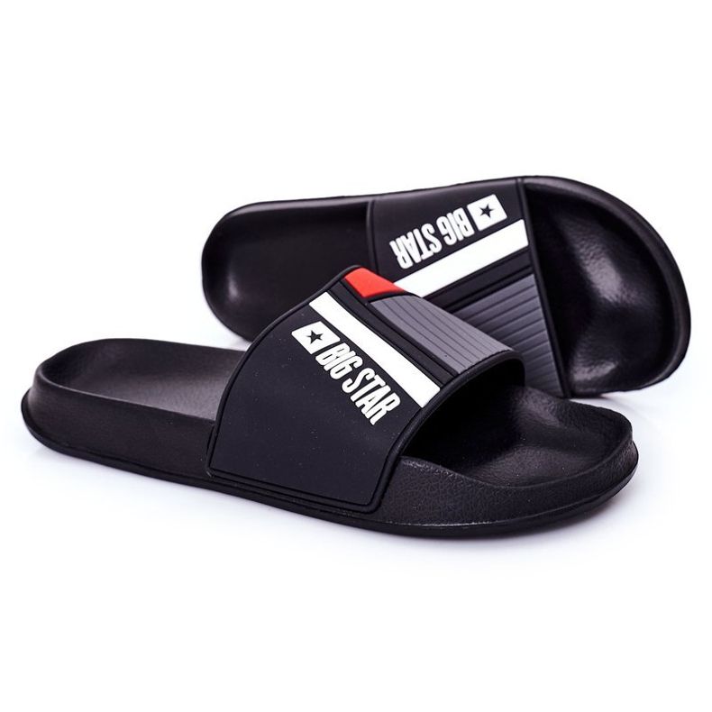 Chaussons pour hommes Big Star HH174836 noirs 1