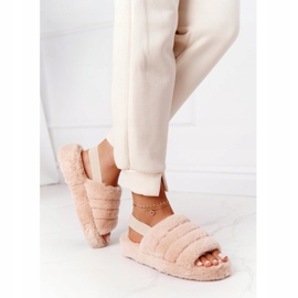 PS1 Pantoufles en fourrure sur plate-forme flocon de neige beige 1 PS1 Pantoufles en fourrure sur plate-forme flocon de neige beige 1