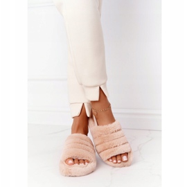 PS1 Pantoufles en fourrure sur plate-forme flocon de neige beige 2 PS1 Pantoufles en fourrure sur plate-forme flocon de neige beige 2