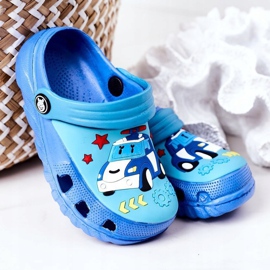 Chaussons Mousse Enfant Crocs Bleu Turquoise Oscar 1