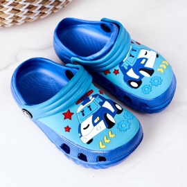 Chaussons Mousse Enfant Crocs Bleu Turquoise Oscar 2