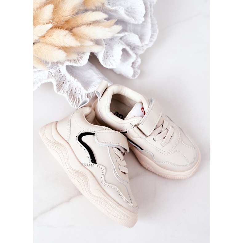 Apawwa Chaussures de sport pour enfants Baskets Beige Runner 2