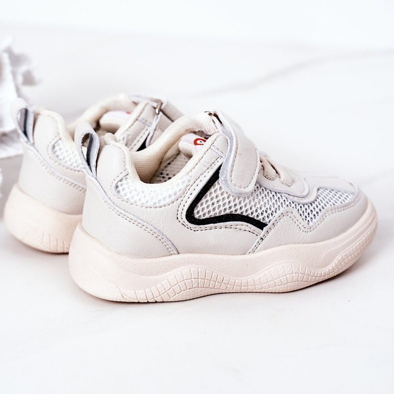 Apawwa Chaussures de sport pour enfants Baskets Beige Fun 2