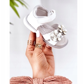 Apawwa Sandales Enfant Avec Velcro Maysa Blanc blanche 1