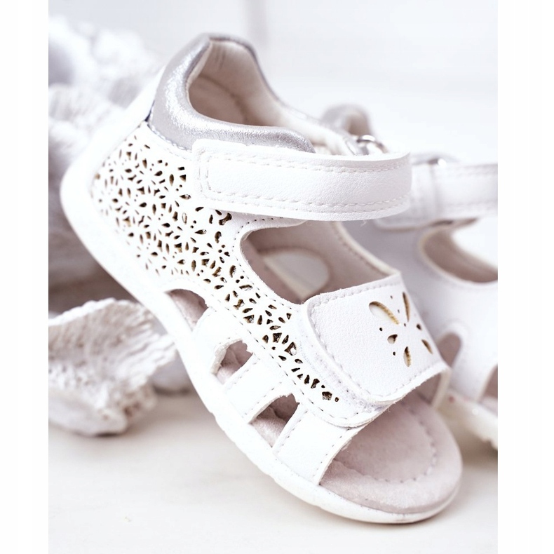 Apawwa Sandales Enfant En Cuir Avec Velcro Blanc Meera blanche 1 Apawwa Sandales Enfant En Cuir Avec Velcro Blanc Meera blanche 1