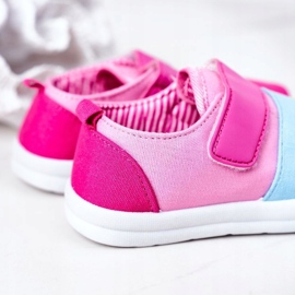 Apawwa Sneakers Enfant Avec Velcro Fuchsia Marta rose multicolore 1