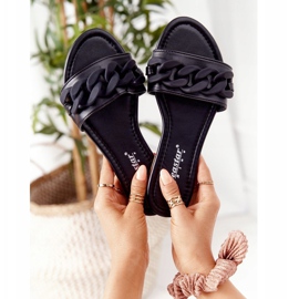 PS1 Chaussons En Cuir Avec Une Chaîne Noir Step By Step le noir 4