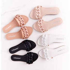 PS1 Chaussons En Cuir Avec Une Chaîne Noir Step By Step 2