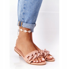 PS1 Chaussons En Cuir Avec Chaîne Camel Step By Step kaki 1