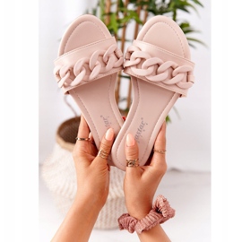 PS1 Chaussons En Cuir Avec Une Chaîne Beige Step By Step 8