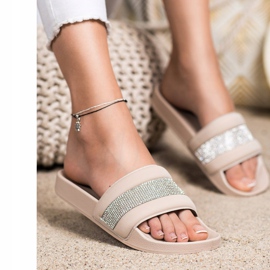 SHELOVET Chaussons Avec Oxyde De Zirconium beige 1