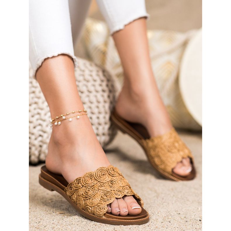 SHELOVET Chaussons Tressés Marron brun 1 SHELOVET Chaussons Tressés Marron brun 1