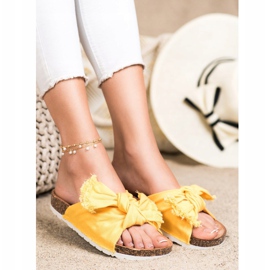 Forever Folie Pantoufles Textiles Confortables jaune 3