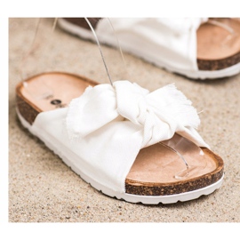Forever Folie Pantoufles Textiles Confortables blanche 2