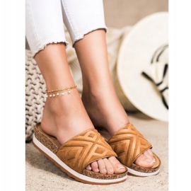 Seastar Pantoufles classiques en daim brun 1