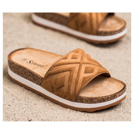 Seastar Pantoufles classiques en daim brun 2