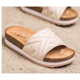 Seastar Pantoufles classiques en daim beige 2