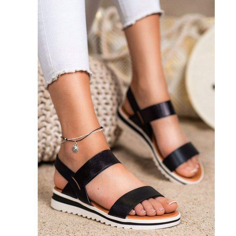 Best Shoes Sandales à enfiler à la mode noir 2