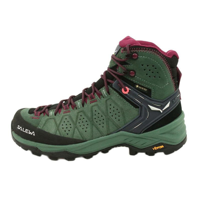 Chaussures de trekking Salewa Ws Alp Trainer 2 Mid Gtx W 61383-5085 noir vert 1