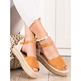 Bestelle Espadrilles À Bout Ouvert beige brun 2