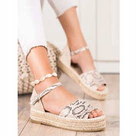 Bestelle Espadrilles À Bout Ouvert beige 1