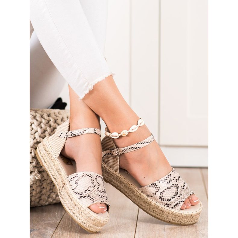 Bestelle Espadrilles À Bout Ouvert beige 2