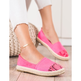 Bestelle Espadrilles Avec Insert Imprimé Serpent rose 2 Bestelle Espadrilles Avec Insert Imprimé Serpent rose 2