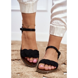 S.Barski Sandales Plates Femme Noir Barski Humanity le noir 5