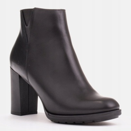 Bottines Marco Shoes en cuir noir le noir 1