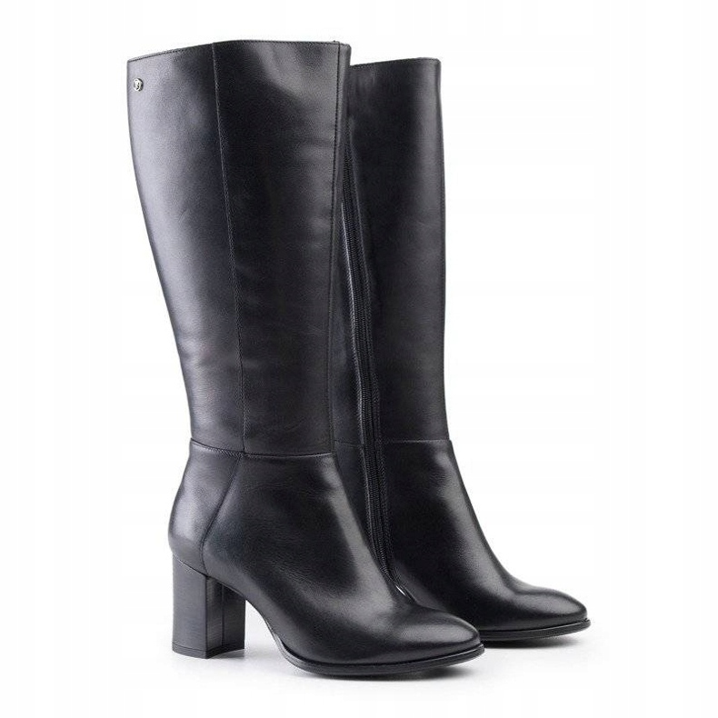 Marco Shoes Bottines en cuir femme Marco le noir 1