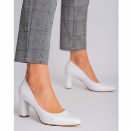Marco Shoes Escarpins classiques en cuir blanc 2