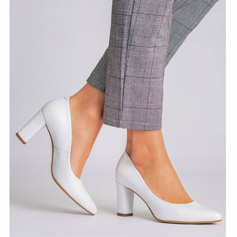 Marco Shoes Escarpins classiques en cuir blanc blanche 1 Marco Shoes Escarpins classiques en cuir blanc blanche 1