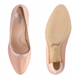 Marco Shoes Escarpins roses à motif cuir métallisé 2