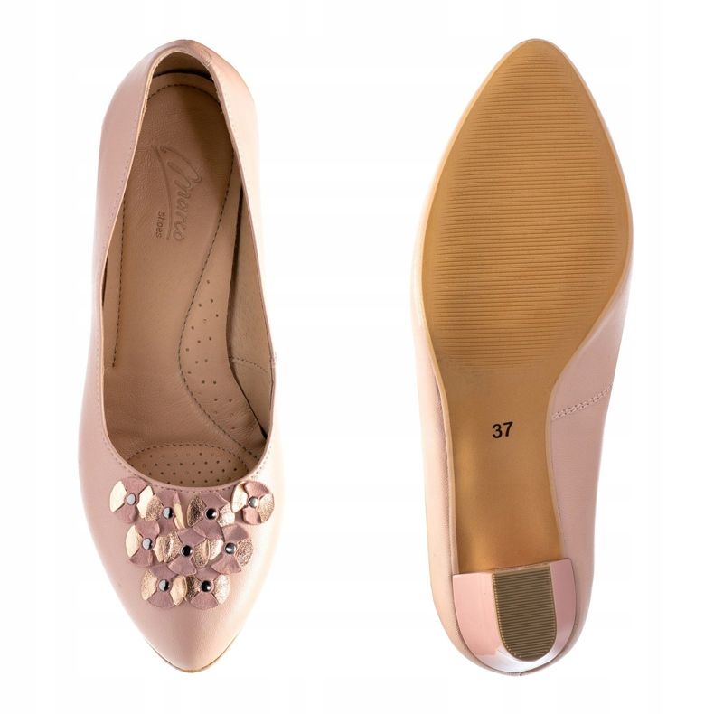 Marco Shoes Escarpins roses 1120P avec ornement floral 2 Marco Shoes Escarpins roses 1120P avec ornement floral 2