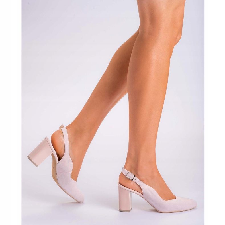 Marco Shoes 1071P sandales roses avec paillettes sur la peau 1