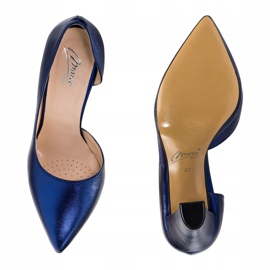 Marco Shoes Chaussures bleu marine avec un côté ouvert 1