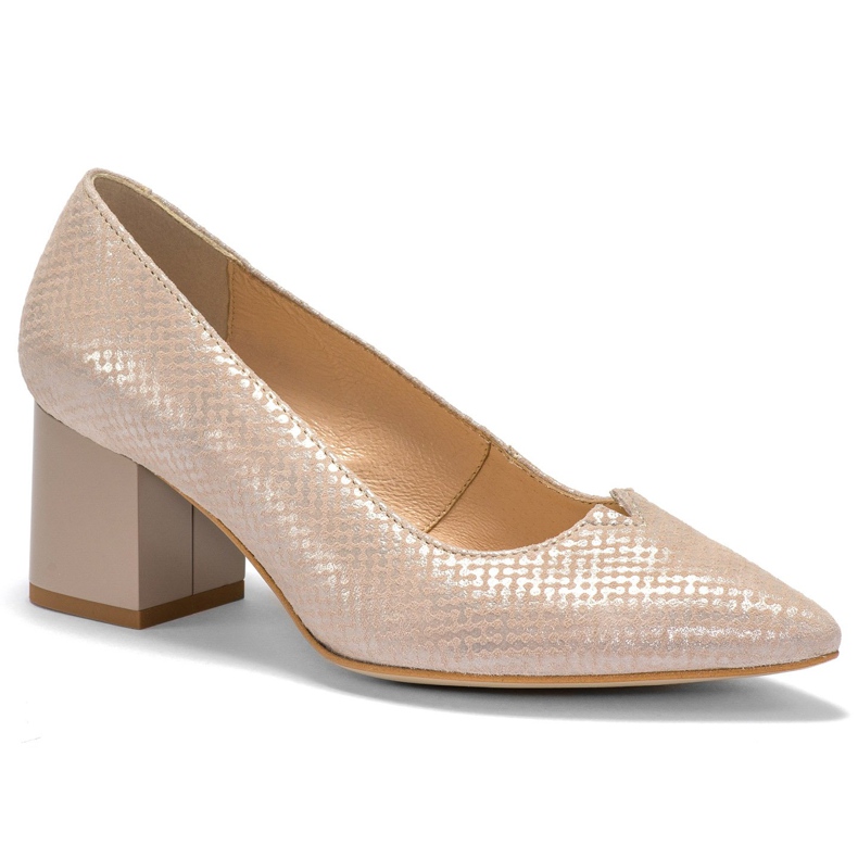 Marco Shoes Chaussures beiges 1038P à talon stable 2 Marco Shoes Chaussures beiges 1038P à talon stable 2