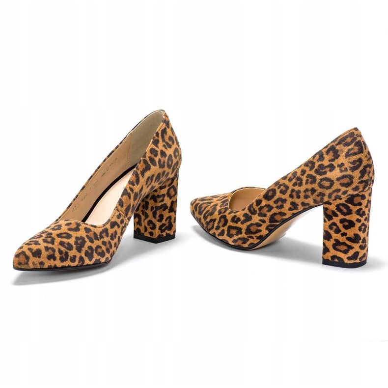 Marco Shoes Escarpins Marco 1066P panthère en cuir brun 2