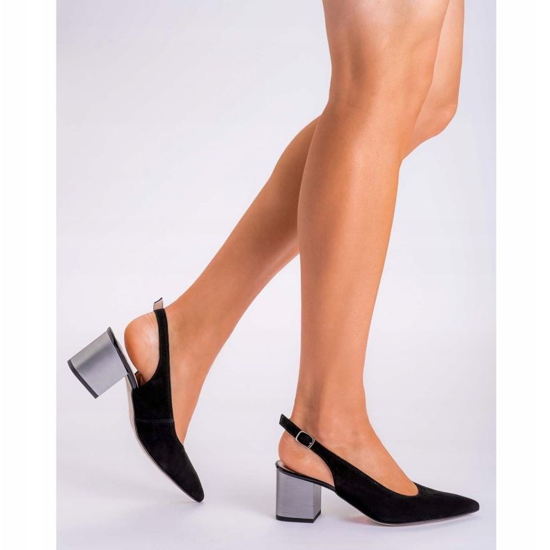 Marco Shoes Sandales noires 1191P à bride et boucle 1