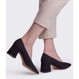 Marco Shoes Escarpins élégants en daim noir pour femmes le noir 3