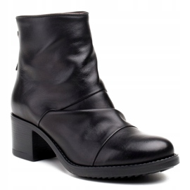 Marco Shoes Bottes pour femmes 1258B Marco en cuir froissé noir 1